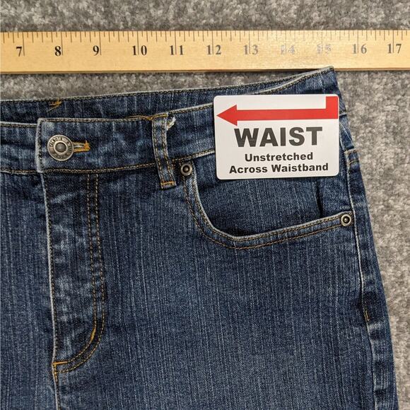 Talbots (Old Tag) Mini Bootcut Jeans Women Size 10 Inseam 30" High-Rise Stretch‎ - Picture 10 of 12